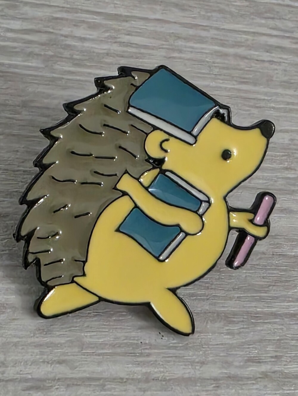 Booklover Writer Hedgehog Enamel Pin